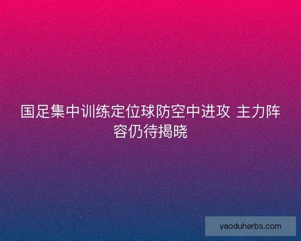 国足集中训练定位球防空中进攻 主力阵容仍待揭晓